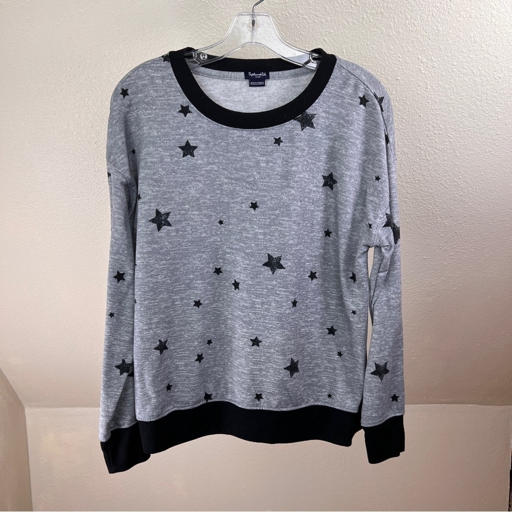 SPLENDID French Terry Lightweight Crewneck Long Sleeves Top. Size Small.